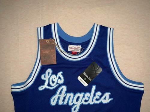 Mitchell & Ness Los Angeles LAKERS 1960-61 Jerry West BLUE Swingman Jersey - Picture 22 of 26