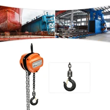 551lbs Chain Hoist Manual Puller Hoist 0.25 Ton Industrial 3M Lifting With Hook