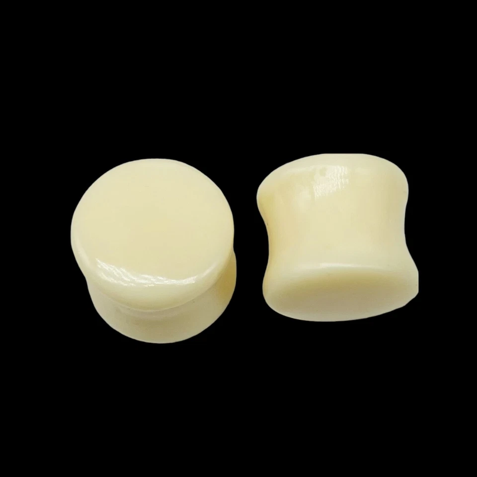 Tapón para los oídos Buffalo BONE, medidores de forma redonda - tapones para los oídos, hecho a mano tamaño 3 mm a 50 Foto 4 de 4