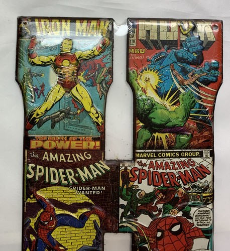 "Letra de superhéroe 10"" decoración de pared de metal Marvel cómic letra H Iron Man Hulk +" - Imagen 2 de 5