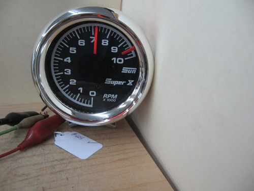 Sun Super X Tach 10,000 10K RPM Vintage Tachometer Stars Stripes - #605 - Picture 17 of 18