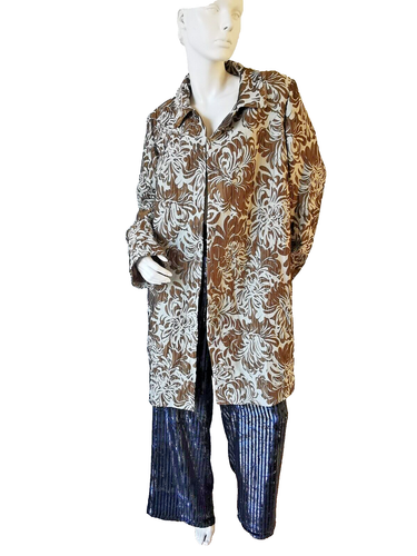 ✨MARINA RINALDI Padded Jacquard Coat Plus size 25-US W16_ It54_ De46_ Fr50 - Picture 10 of 22