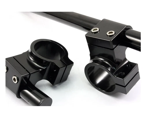 Manillar elevador con clip CNC negro 2X 1" Ducati Monster 620 750 900 1000 SS 50mm Foto 4 de 4