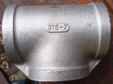 CAMCO 2"  316-2 STAINLESS STEEL TEE NPT USA MACHINED HIGH QUALITY 150 PSI