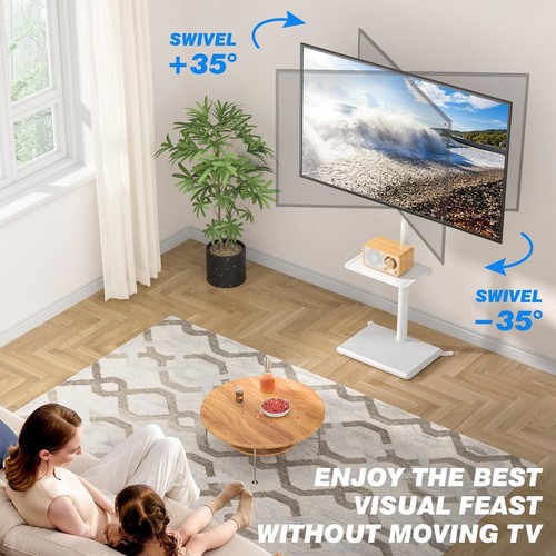 TV Bodenständer mit Halterung für 32-55 Zoll Fernseher bis zu 40 kg höhenvers... - Bild 3 von 7