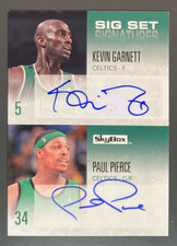 PAUL PIERCE / KEVIN GARNETT 2008 SKYBOX SIG DUAL AUTOGRAPH SET 10/25