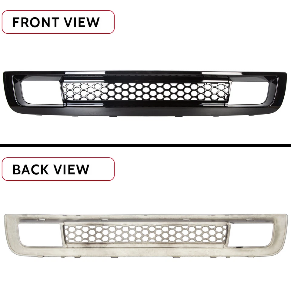 Front Bumper Upper Grill + Lower Grille For 07-13 GMC Sierra 1500 New Body Style - Image 3 of 4