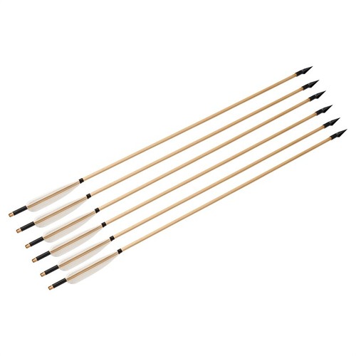 6/12 Wooden Arrows 31" Feather Traditional Longbow Recurve Bow Archery Hunting - Picture 4 of 15