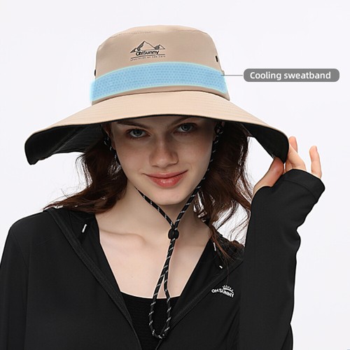 OH! Unisex Bucket Hat Wide Brim Beach Cap UPF50+ Waterproof Sunhats for Outdoor - Picture 4 of 28