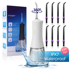 Electric Cordless Water Flosser Teeth Dental Cleaner Oral Irrigator 5 Tips USB