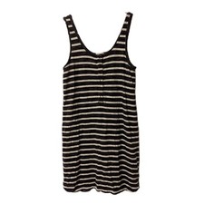 Gap Gray & White Striped Mini Dress XS