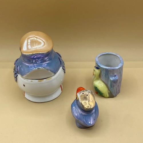 Vintage Gabbiano Pellicano Uccellino Creamer Stuzzicadenti Sale Shaker Lusterware Giappone - Foto 5 di 12
