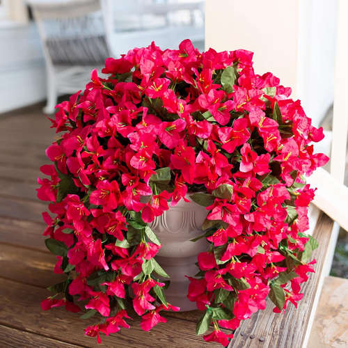 Artificial Faux Bougainvillea Flowers Plants for Outdoor outside Summer Decorati - Picture 12 of 12