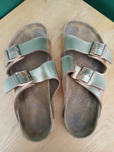 Birkenstock Arizona Rose Gold Metalic Gr. 7 40 Leder Sandalen normale Passform - Bild 9 von 13
