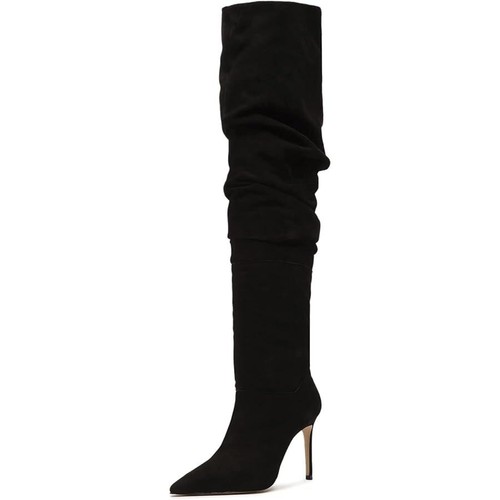 Schutz Ashlee Over The Knee Black Suede Boot Women's Size 5.5B New Without Box - Bild 1 von 10