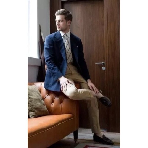 Salvatore Ferragamo Mens Basket Weave Sport Jacket Blue Cotton Blazer Size 56-8R - Picture 2 of 19