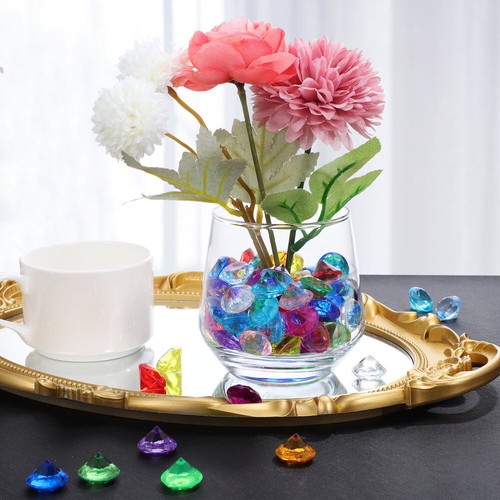 100 Pezzi Simulazione Plastica Cubetti di Ghiaccio Strass Gemma - Foto 8 di 11