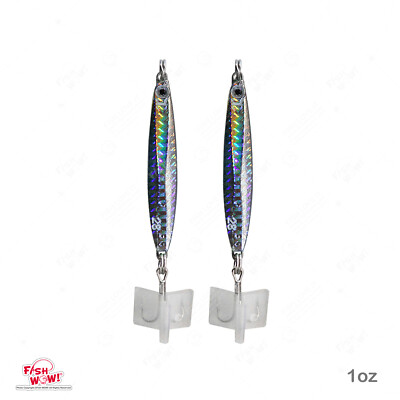 2pcs Silver 1oz Colt Sniper jig 28g casting slow jigging 3561D-DT MUSTAD Hook