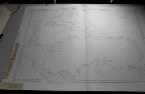 1913 (1888) GULF OF MEXICO Coastal Map of ANTILLES,COSTA RICA,PANAMA,NICARAGUA - 第 1/13 張圖片