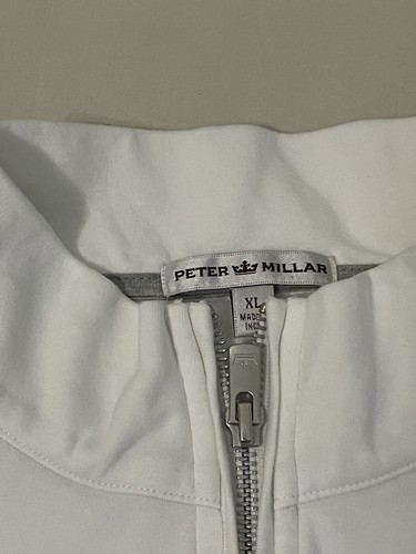 Peter Millar Has Interlock 1/4 Zip Sweater Men’s Size XL White - Picture 2 of 5