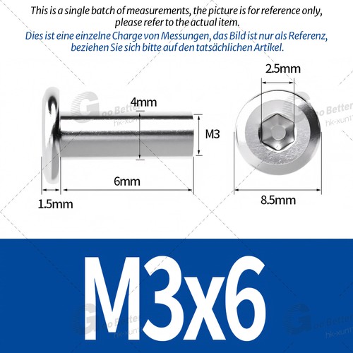 Sleeve Nuts M2-M10 Flat Head Hexagon Socket Furniture Cap Stainless Steel A2 304 - Picture 25 of 144