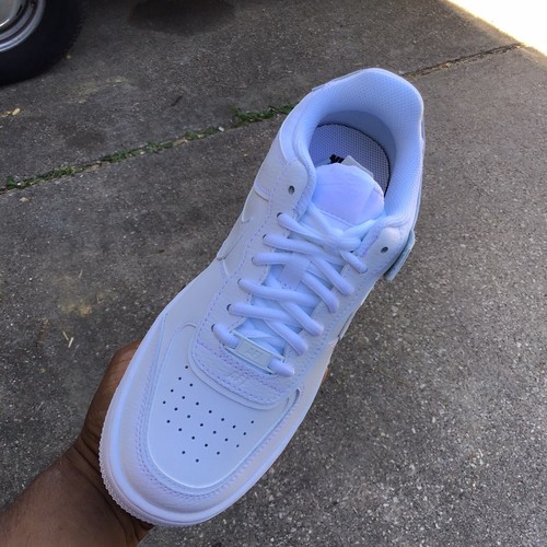 Size 8.5 - Nike Air Force 1 Low Shadow Triple White W Box Without Lid - Picture 4 of 6