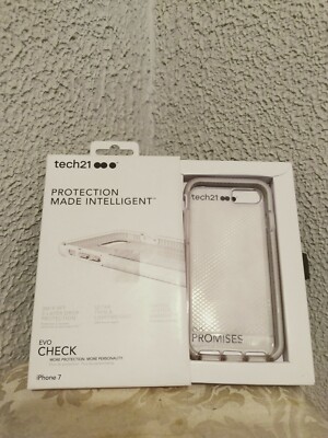 Tech 21 Protection Back Case for iPhone 7 Cellphone EVO Check Clear Cover