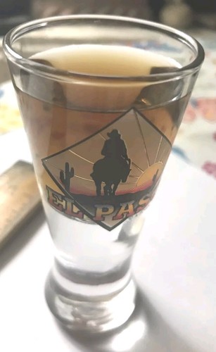 El Paso - Shot Glass, muy alto, pesado, hombre a caballo, cactus - Imagen 6 de 6