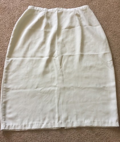 Homemade Pleated Pencil Skirt with Elastic on Waist - Mint Green, app. Size 16