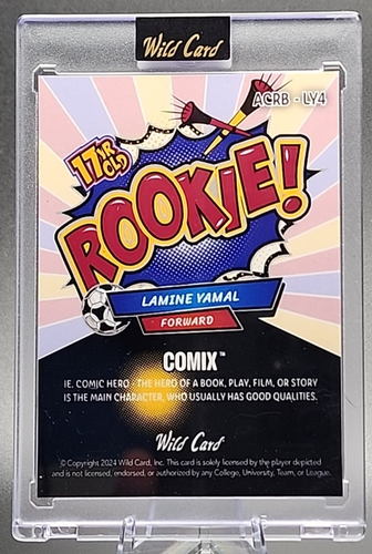 Lamine Yamal 1/2 2024 Wild Card Comix Rookie RC Pink Scope Barcelona UEFA SSP - Bild 2 von 2