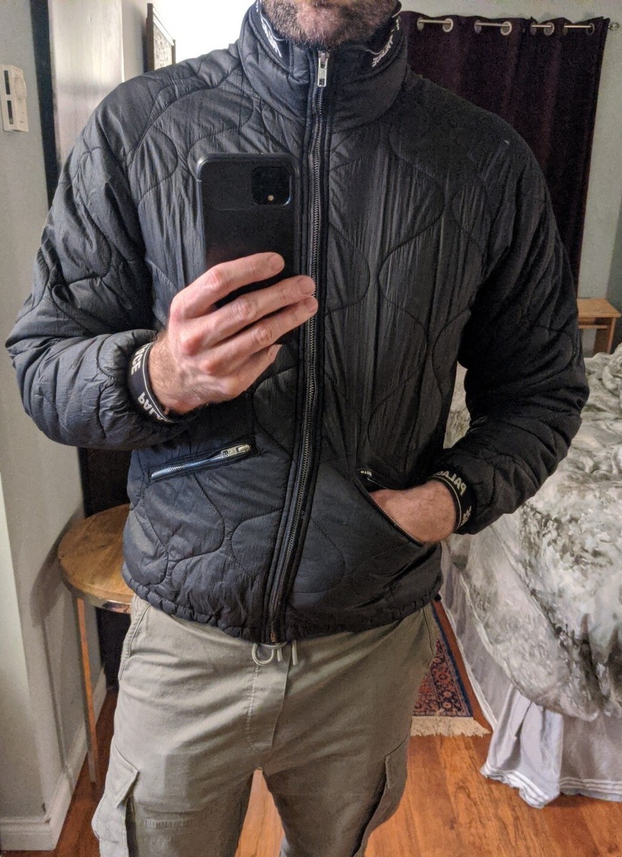 ジャケット・アウター PalaceSkateboards QUILTED JACKET BLACK Palace Skateboards Men's AQ Quilted Black Jacket Size Small