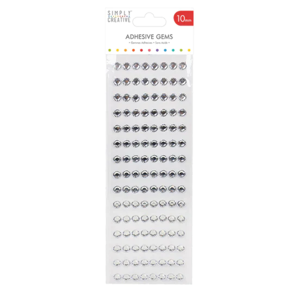 Simply Creative 10mm Adhesive Gems - 120pk Simply Creative 10mm Adhesive Gems - 120pk