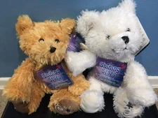 russ berrie Shining Stars Honey Bear & Cream Bear- Set Of 2 w/Sealed Code Tag.*
