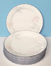 Corelle Pink Trio Pattern Salad Plates7 1/4" Swirl Rim Set of 12
