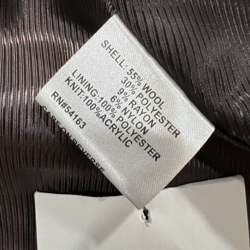Calvin Klein Coat Wool Blend Women’s Size 14 Khaki Brown - Picture 12 of 13