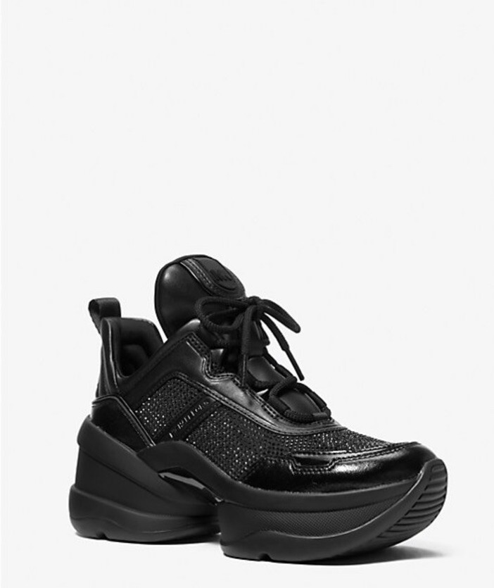 その他 NEW    OLYMPIA     OM-7300 NWB Michael Kors Olympia Crystal Embellished Trainer size 9