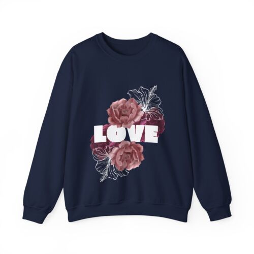 Floral Love Unisex Heavy Blend Crewneck Sweatshirt - Picture 34 of 41