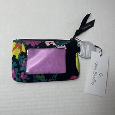 Vera Bradley Hilo Meadow Zip ID Case with Key Ring Interior & Compartment NWT