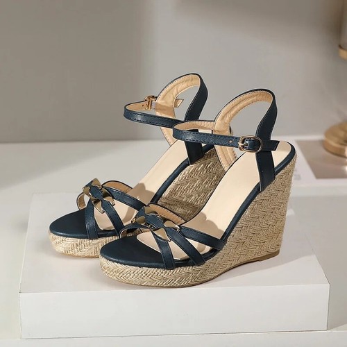 Sandalias de Tacón de Cuña Talla Grande Amarillas Unisex Drag Queen LGBTQ Dama Zapatos 40-50 - Imagen 21 de 63