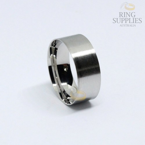 Anillo de acero inoxidable de 8 mm de ancho núcleo, 1 mm de espesor, ajuste cómodo. - Imagen 2 de 7