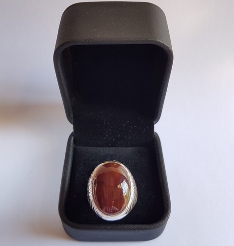 Neu HERREN Ring Sterlingsilber 925 Aqeq Jemenitisch Handarbeit KABDI DUNKELROT كدي كرزي - Bild 12 von 14
