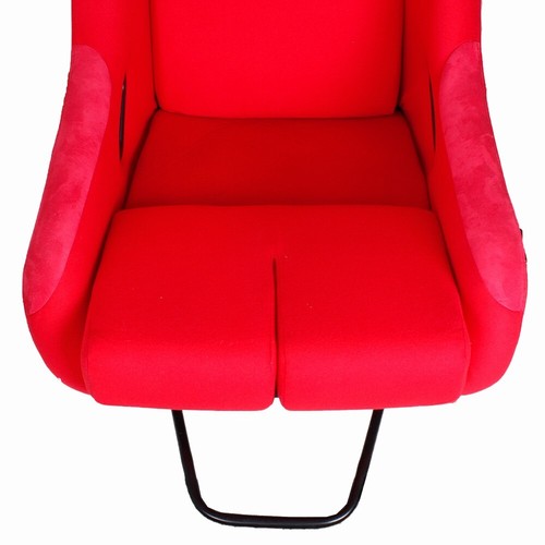 Red 1 X Universal Racing Adjustable Bucket Reclinable Seats & Slider Rail - Picture 6 of 12