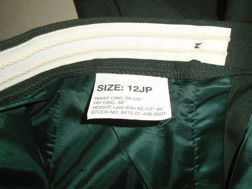 US Army Women's Green Army Class A Service Uniform Dress Skirt DSCP All Sizes - Picture 53 of 150