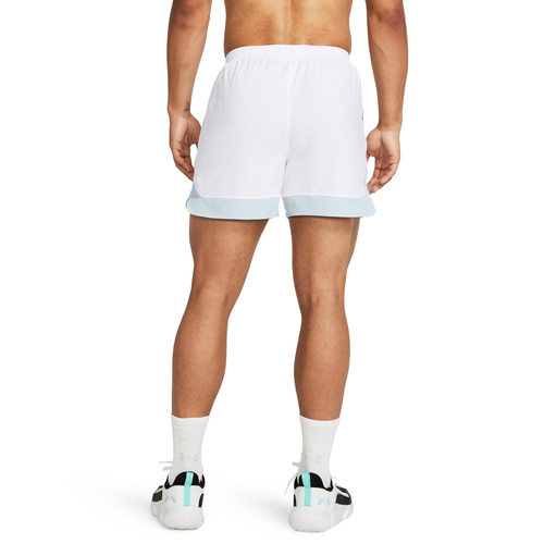 NWT Size 2XL - Under Armour Men's Baseline 5" Shorts 'White/Halogen Blue' - Picture 2 of 5