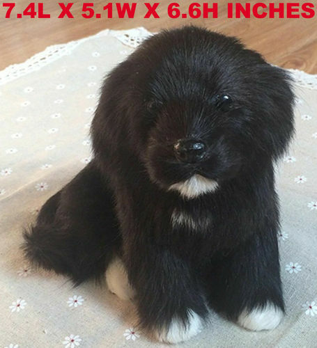 Realistic Black Labrador dog Puppy Pet Plush Simulation Stuffed Animal Doll Toy - Picture 2 of 11