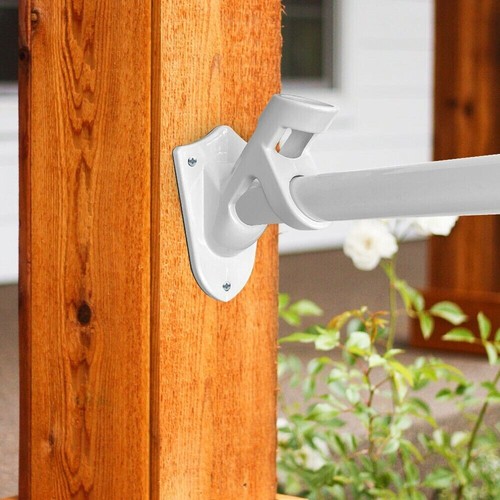 Flag Pole Holder,2 Position Aluminum Alloy Bracket for 1" Inner Dia White - Picture 5 of 6