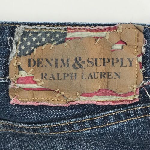 Denim & Supply Ralph Lauren Mens Classic Straight Jeans Blue Medium Wash 34x32 - Picture 7 of 8