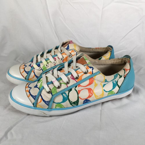 Coach Barrett Multi Blue Women's Sneakers A1078 Size 11M Original Box & Insert - Picture 7 of 18