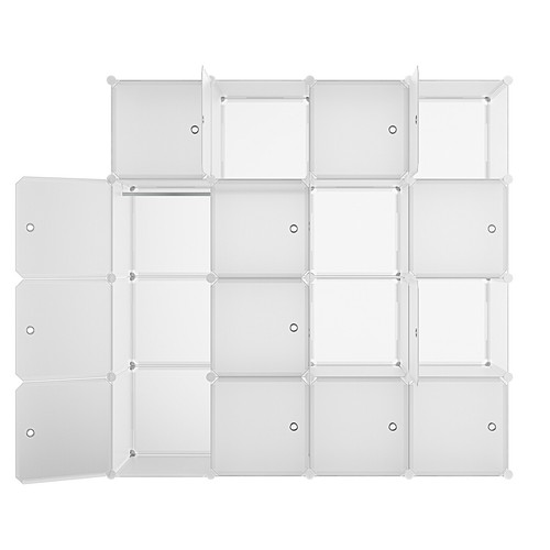 Armadio Modulare a Cubi Con Appendiabiti Scaffali Mobile Organizer Componibile - Foto 18 di 22