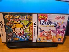 Petz Fantasy & Drawn To Life The Next Chapter (Nintendo DS Lot) Complete